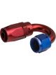 Proflow 180 Degree Hose End -12AN Hose to Female, Blue/Red