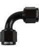 Proflow 90 Degree Female Flare Union Swivel Hose End -08AN, Black