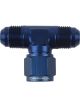 Proflow AN Tee -06AN Female Swivel Coupler Hose End On Side, Blue