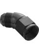 Proflow 45 Degree Full Flow Adaptor Male To Female -16AN, Black