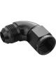 Proflow 90 Degree Full Flow Adaptor Male To Female -10AN, Black