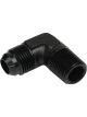 Proflow Male Adaptor -12AN To 1/2in. NPT 90 Degree, Black