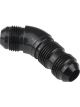 Proflow 45 Degree Male Fitting Bulkhead Adaptor -08AN, Black