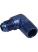 Proflow Male Adaptor -06AN To 3/8in. NPT 90 Degree, Blue