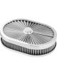Proflow Air Filter Assembly Flow Top Oval Stainless Steel 12in.