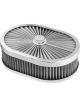 Proflow Air Filter Assembly Flow Top Oval Stainless Steel 12in.