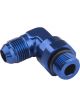 Proflow Adaptor Male -10AN 90 Degree To -10AN Thread Swivel, Blue