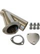 Proflow Exhaust Stainless Steel Cut Out Y Pipe 3.0'', Cap Gasket &