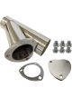 Proflow Exhaust Stainless Steel Cut Out Y Pipe 4.0in., Cap Gasket