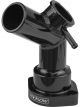 Proflow Water Neck, Billet Aluminium, Black Anodised, 45 Degree,