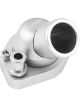 Proflow Water Neck, Billet Aluminium Swivel Silver Anodised, 45 De