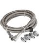Proflow Oil / Fuel Gauge Stainless Braided Tubing Kit 4ft, Fuel And