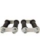 Proflow Leaf Shackle Kit, Rubber Bushings, 2.1/4in., zinc