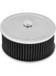Proflow Air Filter Assembly Round 9in. x 4in., Chrome