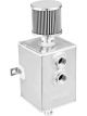 Proflow Oil Breather 1 Lt Tank, Catch Can, Square Aluminium, Natural,