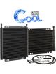 Proflow Transmission Oil Cooler, Plate & Fin, black powder coated, 1