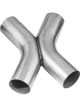 Proflow Exhaust X Pipe, Universal, Stainless Steel, Natural, Alumini