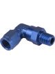 Proflow Adaptor Male -06AN 90 Degree To 1/8in. NPT Swivel, Blue