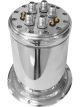 Proflow Billet Surge Tank Kit, Round 152 x 230mm Polished, Dual Mo