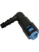 Proflow Fuel Line Connectors, Nylon 3/8in. Female QR 90 Degree To