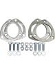 Proflow Collector Rings, 3.00 in., 3-Bolt Flange, Steel, Natural, Pair