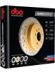 DBA Rotor XS Cross-Drilled & Slotted 4000 Series Black