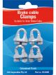 ARK 4mm Galvanized Brake Cable Clamps Blister Pack of 4