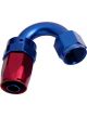 Aeroflow 100 Series Taper 150 Degree Hose End -4AN Blue/Red