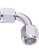 Aeroflow 90 Degree Female Swivel Coupler -8AN Silver