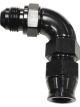 Aeroflow 90 Degree Tube to Male AN Adapter 1/2 Inch to -8AN Black