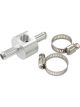 Aeroflow Inline 5/16 Inch Barb Adapter With 1/8 Inch Port Silver