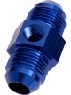 Aeroflow Straight Male to Male With 1/8 Inch Port -12AN Blue