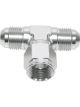 Aeroflow AN Tee Female Swivel On Side -6AN Silver