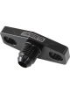 Aeroflow Turbo Oil Feed Adapter -6AN, 38-44mm Hole Centres Black