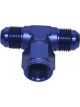 Aeroflow AN Tee Female Swivel On Side -16AN Blue