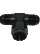 Aeroflow AN Tee Female Swivel On Side -16AN Black