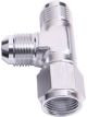 Aeroflow AN Tee Female Swivel On Run -3AN Silver