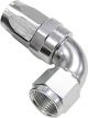 Aeroflow 150 Taper Full Flow Swivel 90 Degree Hose End -4AN Silver