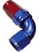 Aeroflow 150 Taper Full Flow Swivel 90 Degree Hose End -16AN Blue/Red