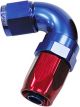 Aeroflow 150 Taper Full Flow Swivel 120 Degree Hose End -6AN Blue/Red