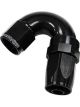 Aeroflow 150 Taper Full Flow Swivel 150 Degree Hose End -4AN Black