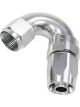 Aeroflow 150 Taper Full Flow Swivel 150 Degree Hose End -12AN Silver