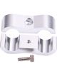 Aeroflow Billet Aluminium Dual Hose Separators 3/4 Inch I.D. Silver