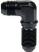 Allstar Bulkhead 90° 8 AN Male to 8 AN Male Black