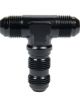 Allstar Bulkhead Tee 4 AN Male x 4 AN Male x 4 AN Male Black