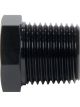 Allstar Fitting Plug 1/2 in NPT Hex Head Aluminum Black Anodize