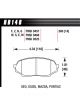 Hawk Brake Pads HPS Compound High Torque Front Mazda Pack 4