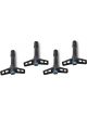 Proform Engine Valve Cover Wing Nuts Steel Black For Mopar Logo 1/4-20 Thread