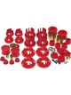 Prothane Control Arm Bushing Front Total Kit Poly/ Red For Subaru