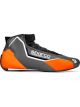 Sparco Shoe X-Light Driving Mid-Top Leather Gray Orange Pair